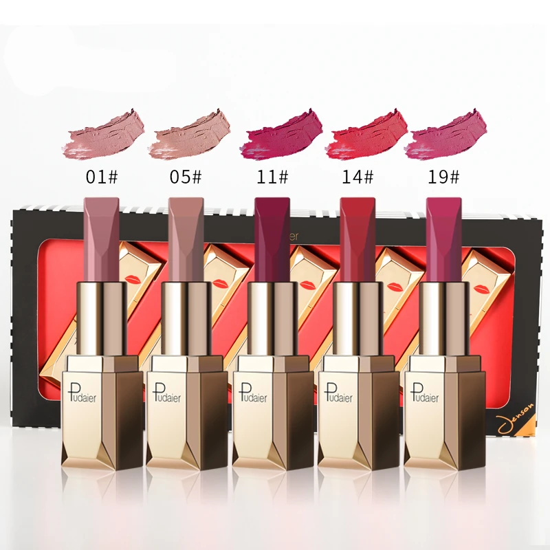 New 5 Colors Matte Lipstick Set Long-Lasting Private Label Golden Tube Lip Stick Makeup Red Lipstick Set Matte, 20 color
New 5 Colors Matte Lipstick Set Long-Lasting Private Label Golden Tube Lip Stick Makeup Red Lipstick Set Matte, 20 color