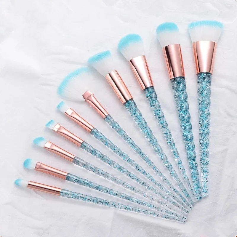 10 Blue Makeup Brush Set Powder Eye Shadow Foundation Lip Brush Crystal Makeup Brush Set, Customized color
10 Blue Makeup Brush Set Powder Eye Shadow Foundation Lip Brush Crystal Makeup Brush Set, Customized color