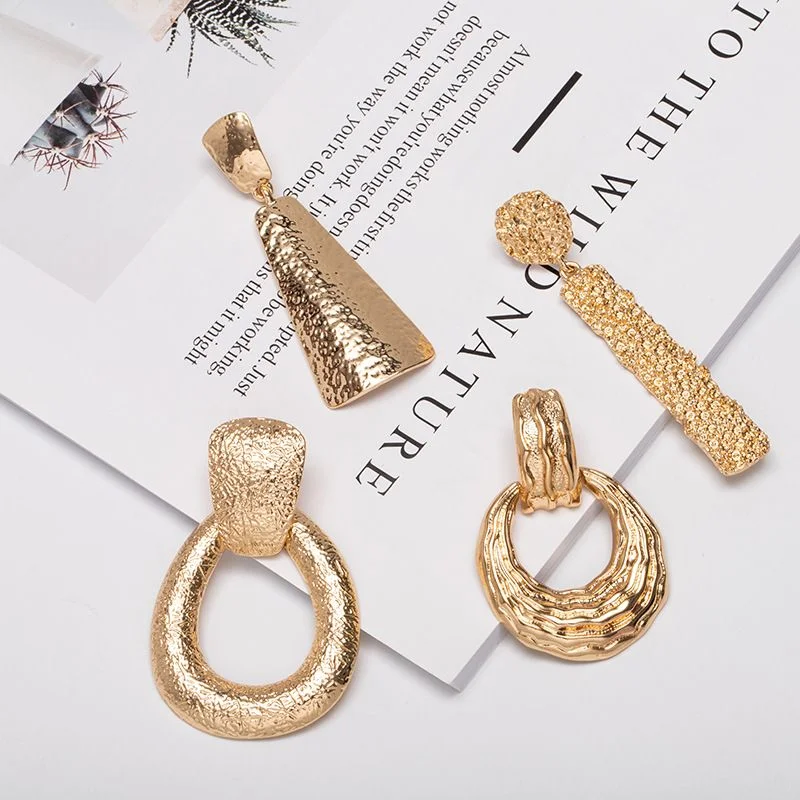 Wholesale Drop Earrings Statement Geometric Carved Texture Long Large Earrings For Women, Golden
Wholesale Drop Earrings Statement Geometric Carved Texture Long Large Earrings For Women, Golden