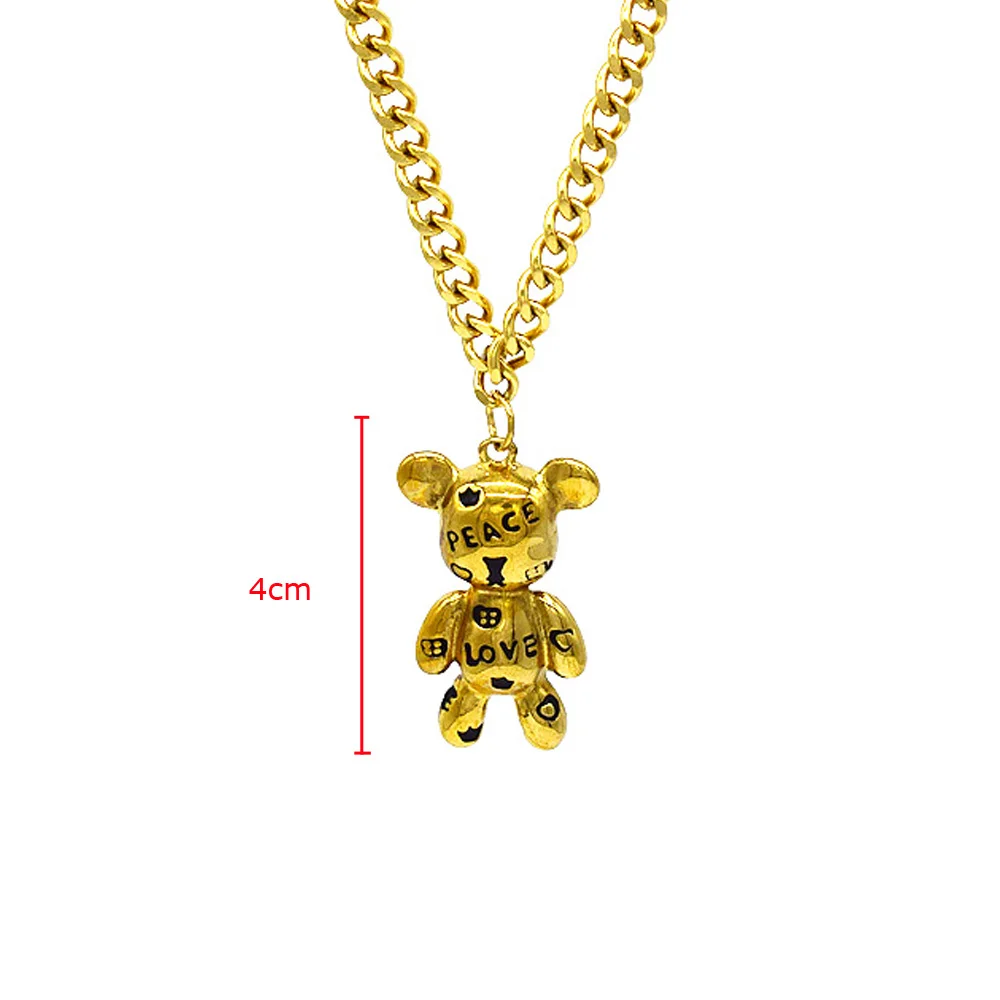 JHS138 Women, 18K Gold Jewelry Necklace Custom Bear Pendant for Men Cuban 4mm Chain Stainless Steel Necklace
JHS138 Women, 18K Gold Jewelry Necklace Custom Bear Pendant for Men Cuban 4mm Chain Stainless Steel Necklace