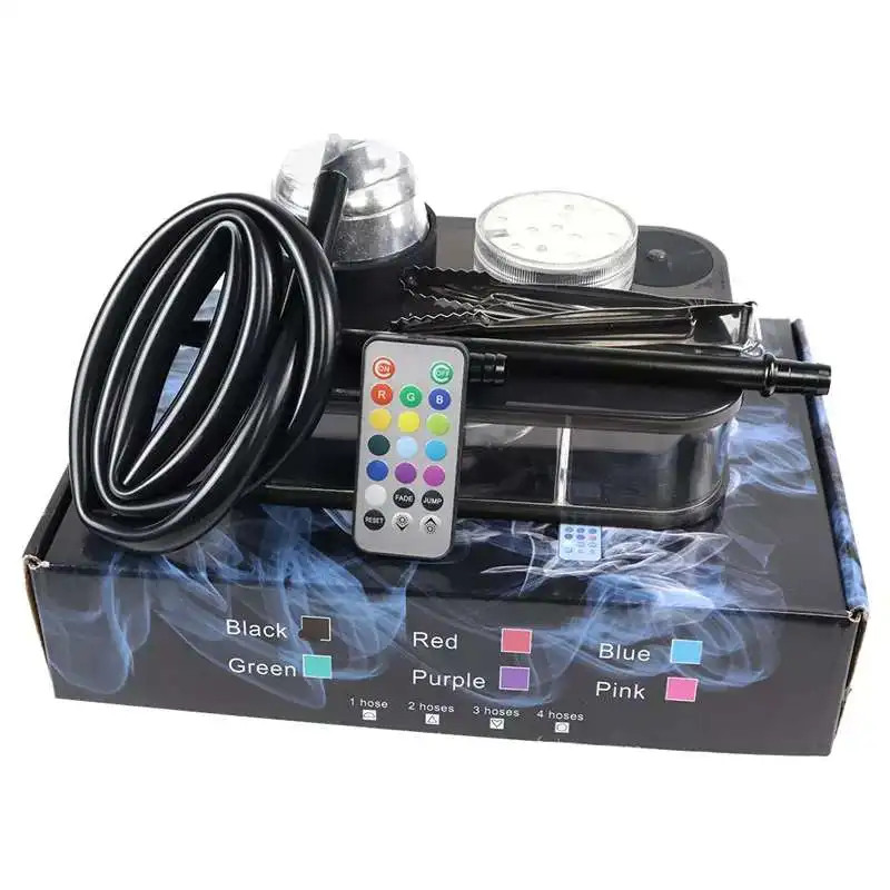 2021 Wholesale Custom LED Hookah Shisha Box Colored Smoking Chicha Narguile Square Sheesha Portable Shisha Hookah With Led Light, 5 colors
2021 Wholesale Custom LED Hookah Shisha Box Colored Smoking Chicha Narguile Square Sheesha Portable Shisha Hookah With Led Light, 5 colors