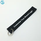 China Manufacture Cheap Custom Name Tag Key Chain Fabric Airplane Belt Keychain