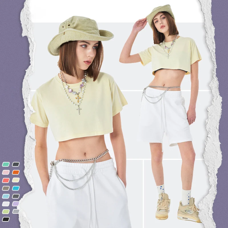 Custom Summer Women Crop Top Tshirt 100% Cotton Women's T-Shirt Graphic Print Short Sleeve Hip Hop T Shirt, Customized color
Custom Summer Women Crop Top Tshirt 100% Cotton Women's T-Shirt Graphic Print Short Sleeve Hip Hop T Shirt, Customized color
