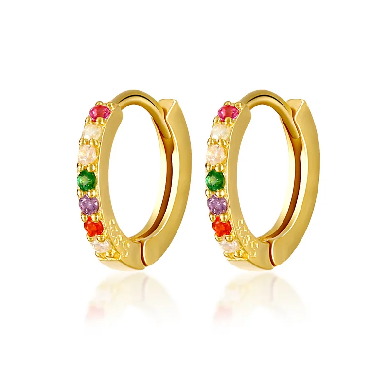 Qings Wholesale Jewelry 925 Sterling Silver Fashion Colored Zircon 18k Gold Plated Hoop Earrings, Sliver
Qings Wholesale Jewelry 925 Sterling Silver Fashion Colored Zircon 18k Gold Plated Hoop Earrings, Sliver