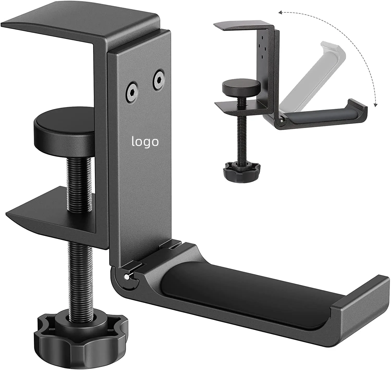 Universal portable foldable aluminum under desk gaming headphone hook headset clamp holder stand
Universal portable foldable aluminum under desk gaming headphone hook headset clamp holder stand