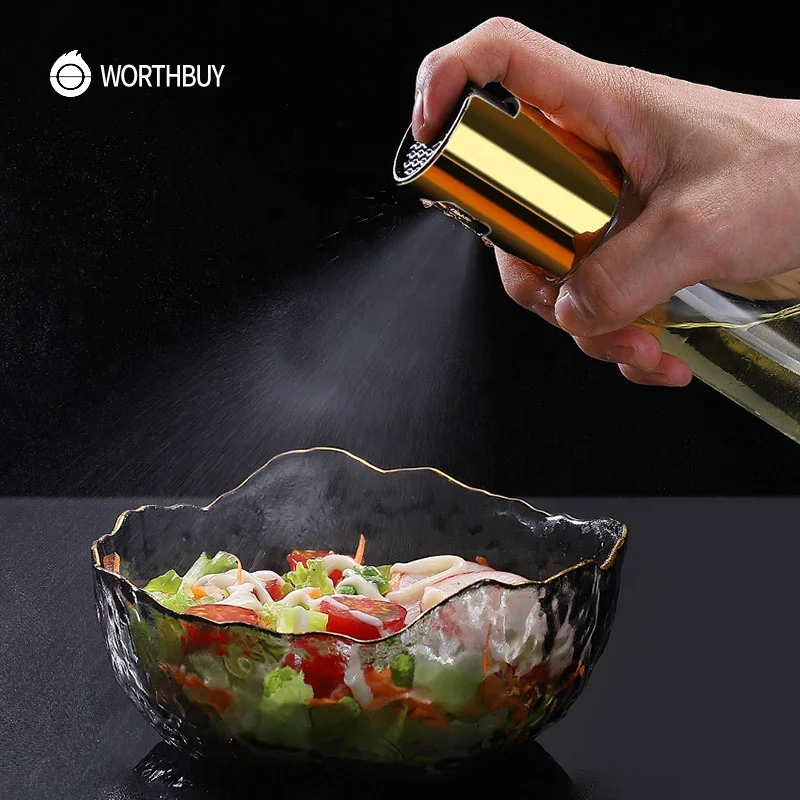 WORTHBUY Food Grade Olive Oil Sprayer Mister Leak Proof Plastic Dispenser Kitchen Glass Oil Spray Bottle for Cooking, Transparent
WORTHBUY Food Grade Olive Oil Sprayer Mister Leak Proof Plastic Dispenser Kitchen Glass Oil Spray Bottle for Cooking, Transparent