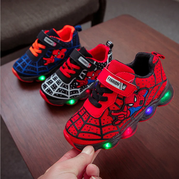 Hot-sale Designers Casual Running Spiderman Flashing Light Up Led Kids Shoes Children Sport Boy Girls
Hot-sale Designers Casual Running Spiderman Flashing Light Up Led Kids Shoes Children Sport Boy Girls