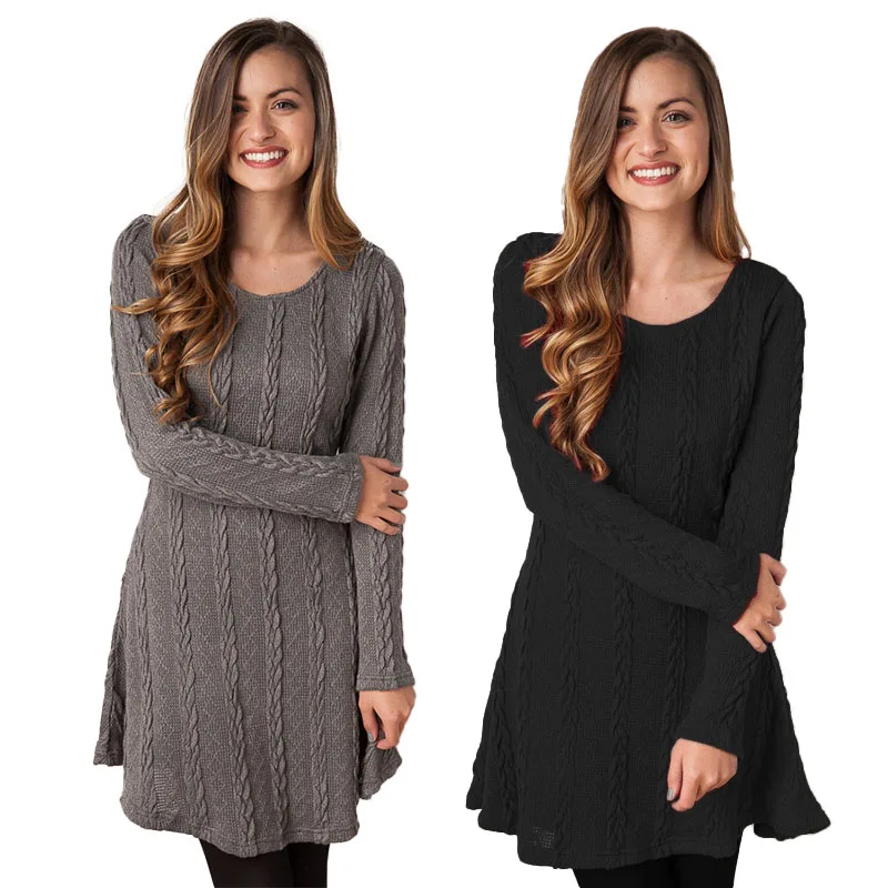 Autumn Winter Women Causal Long Sleeve Short Knitted Sweater Dress, White,black,wine red,brown,gray
Autumn Winter Women Causal Long Sleeve Short Knitted Sweater Dress, White,black,wine red,brown,gray