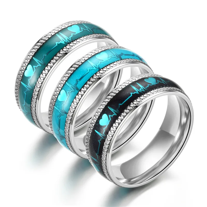 Stainless steel hot couple jewelry silver fashion design men electrocardiogram womens rings
Stainless steel hot couple jewelry silver fashion design men electrocardiogram womens rings
