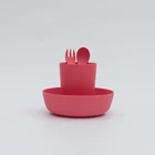 2020 Hot Sale baby tableware spoon and fork cutlery set spoon and fork four sets