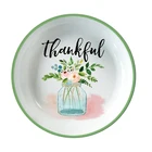 Magi wholesale modern garden wall decoration round white enamel prints indoor wall home metal decor
