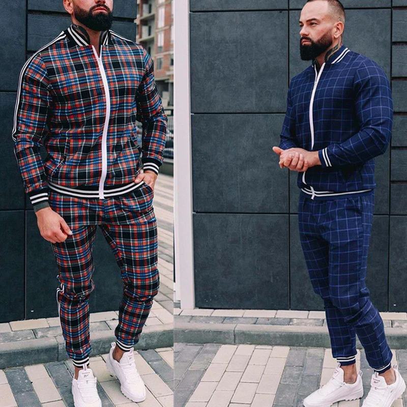 Custom Fashion Sports Outfits Tracksuits 2 Piece Jogging Suits Men 2021 Fall Casual Sweatsuit Clothing Plaid Two Piece Pant Sets
Custom Fashion Sports Outfits Tracksuits 2 Piece Jogging Suits Men 2021 Fall Casual Sweatsuit Clothing Plaid Two Piece Pant Sets