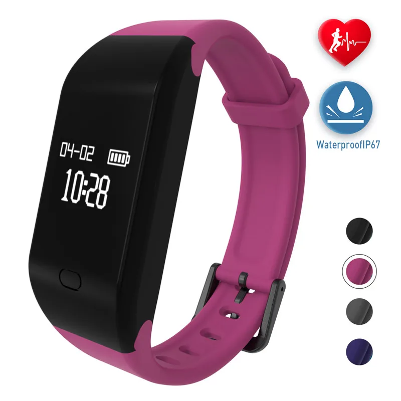

Fitness tracker factory waterproof sport watch wristband bracelet pedometer for man or woman intelligence health bracelet
