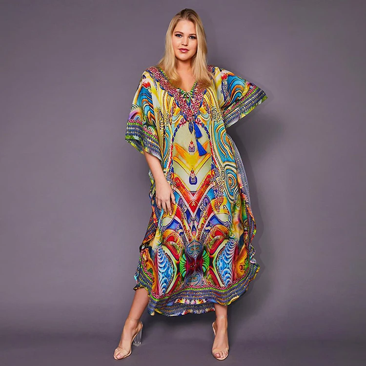 Women Dresses Summer Ladies Elegant Blouses For Plus Size Women Cover Up Beachwear, Print
Women Dresses Summer Ladies Elegant Blouses For Plus Size Women Cover Up Beachwear, Print