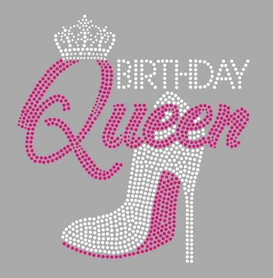 Custom Birthday Queen strass motif hotfix rhinestone design with Crystal stones, Customized
Custom Birthday Queen strass motif hotfix rhinestone design with Crystal stones, Customized