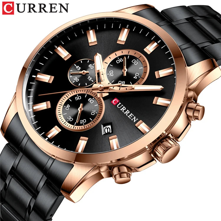 CURREN 8348 New Watch Men Fashion Sport Watch Stainless Steel Band Quartz Wristwatch Military Chronograph Clock Male Waterproof
CURREN 8348 New Watch Men Fashion Sport Watch Stainless Steel Band Quartz Wristwatch Military Chronograph Clock Male Waterproof
