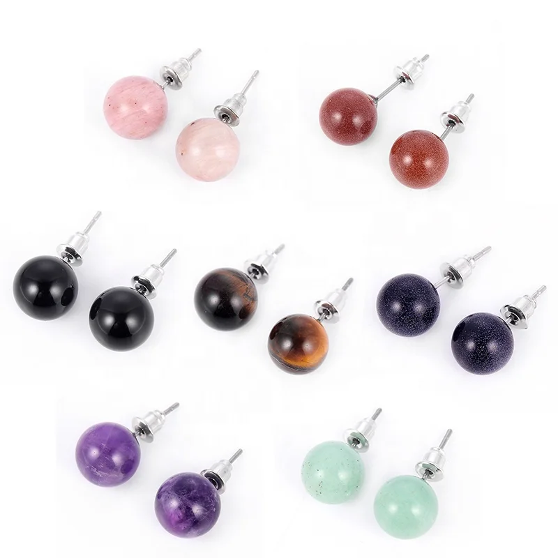Natural Stone Purple Pink Tiger Eye Round Ball Stud Earrings With Silver Hypoallergenic Ear Pin For Woman Girls Earrings Jewelry, Picture
Natural Stone Purple Pink Tiger Eye Round Ball Stud Earrings With Silver Hypoallergenic Ear Pin For Woman Girls Earrings Jewelry, Picture