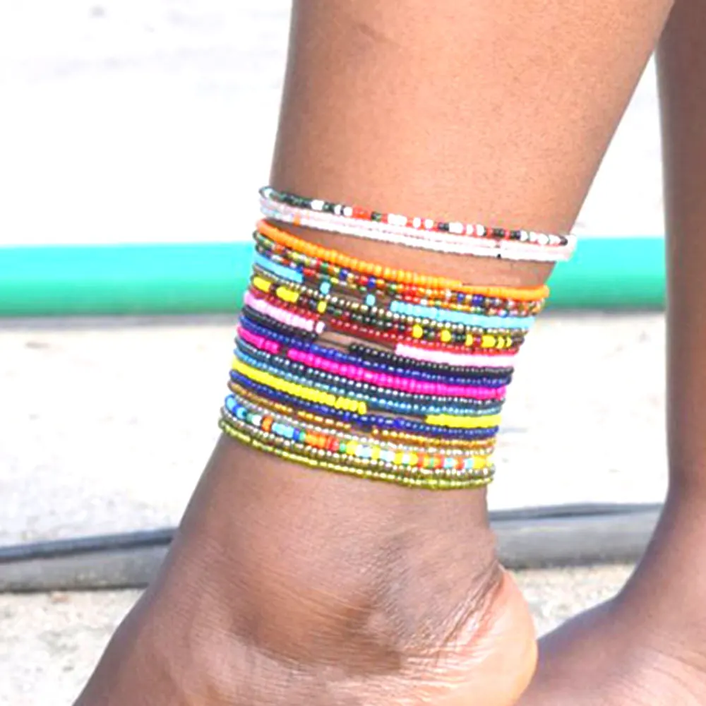 wholesale BOHEMIAN elastic cord glass bead african beaded ankle foot anklet accessories anklets jewelry, Multi
wholesale BOHEMIAN elastic cord glass bead african beaded ankle foot anklet accessories anklets jewelry, Multi