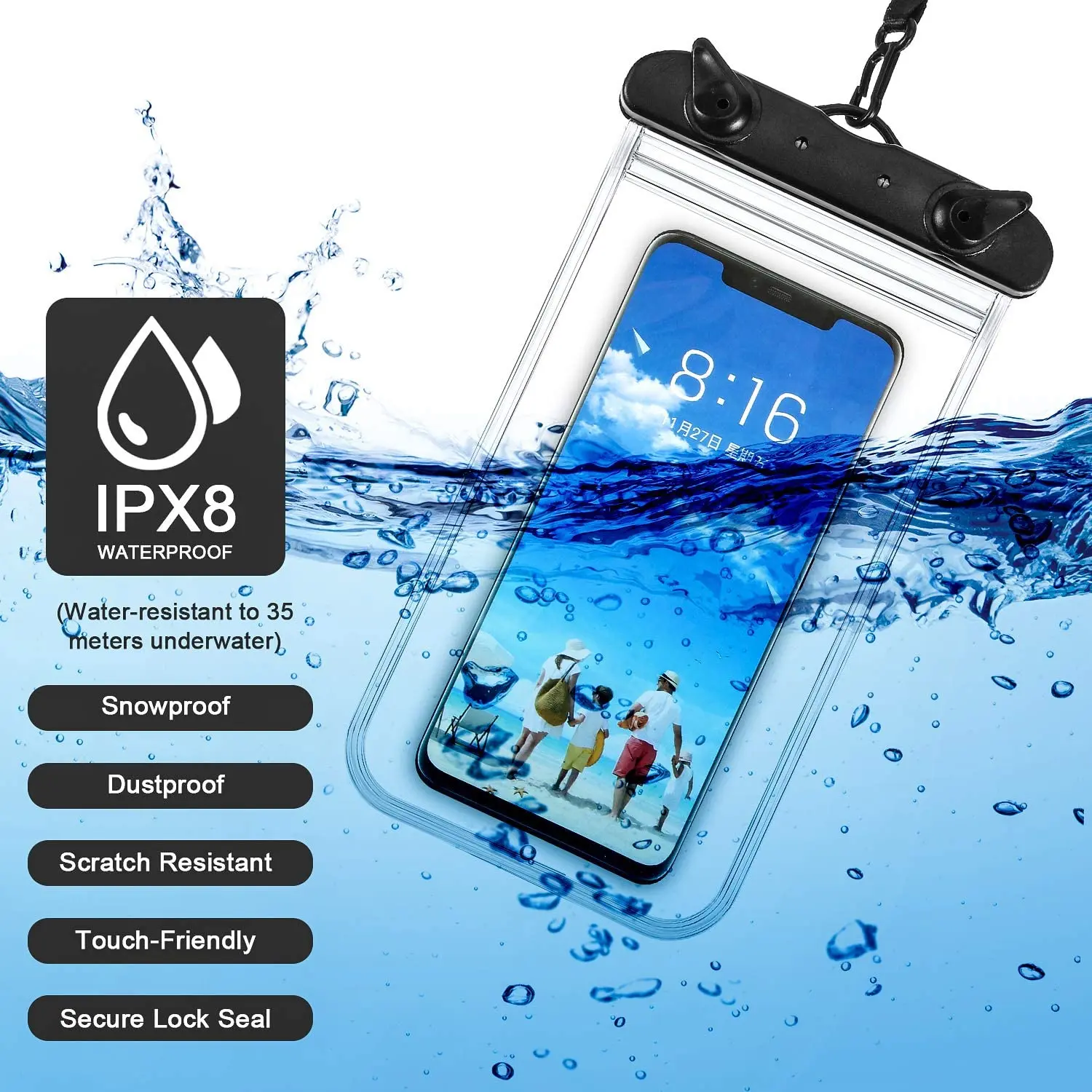 Universal Waterproof Pouch Phone Dry Bag Underwater Case for All iPhone,Samsung Galaxy, cell phone bag water proof case, Multi colors
Universal Waterproof Pouch Phone Dry Bag Underwater Case for All iPhone,Samsung Galaxy, cell phone bag water proof case, Multi colors