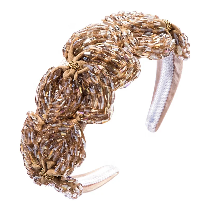 Baroque Rosette Headbands Handmade Beaded shiny Crystal Flower Hairband Head Hoop Exquisite Hair Accessories for Women
Baroque Rosette Headbands Handmade Beaded shiny Crystal Flower Hairband Head Hoop Exquisite Hair Accessories for Women