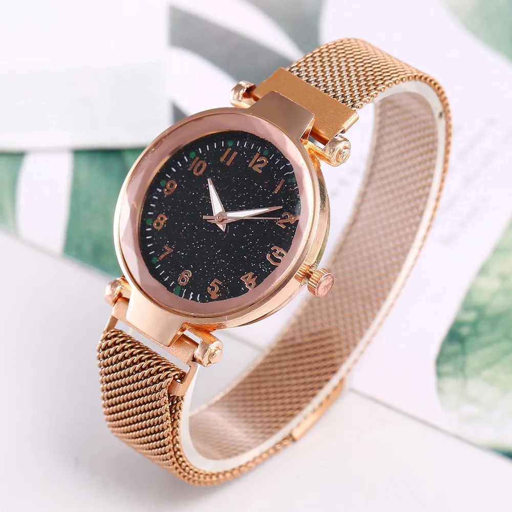 New Fashion Women Luxury Stainless Steel Mesh Belt Ladies magnet Starry Sky Magnet alloy Women Wristwatch
New Fashion Women Luxury Stainless Steel Mesh Belt Ladies magnet Starry Sky Magnet alloy Women Wristwatch