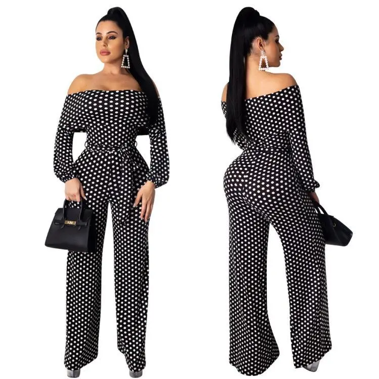 Fashion Wholesale Women Plus Size whited dot Printed Off-Shoulder long sleeve wide leg Jumpsuits and rompers
Fashion Wholesale Women Plus Size whited dot Printed Off-Shoulder long sleeve wide leg Jumpsuits and rompers
