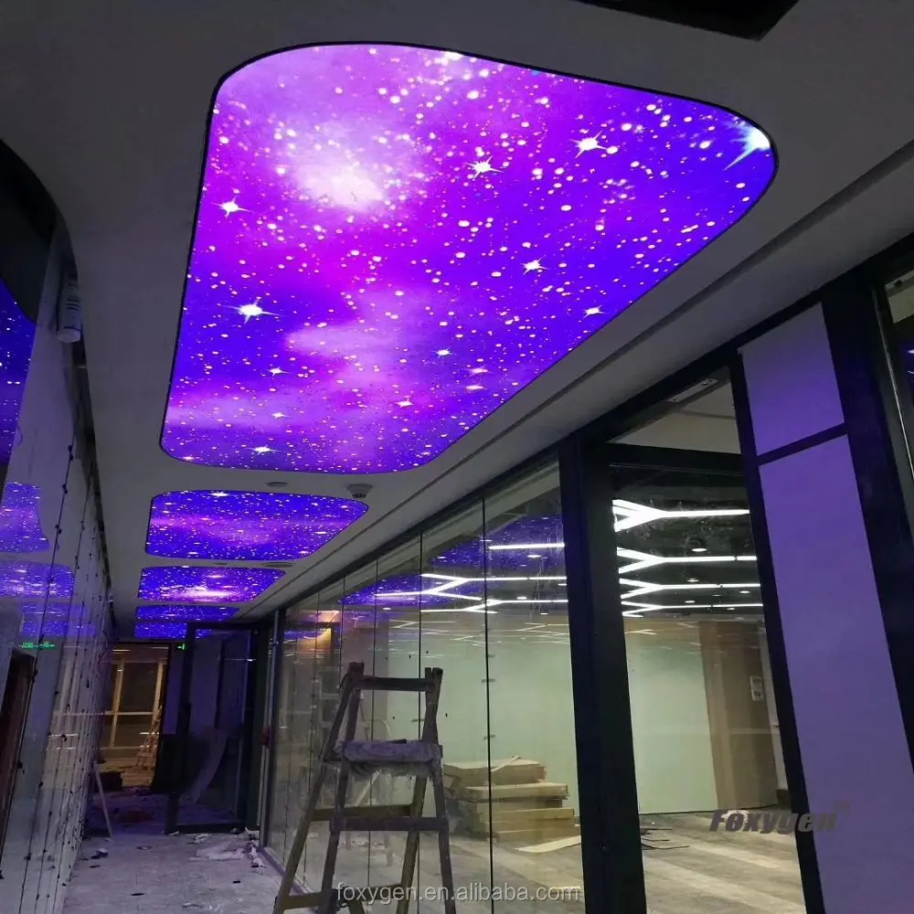 nice quality decorative night sky design uv printed starry stretch ceiling-19