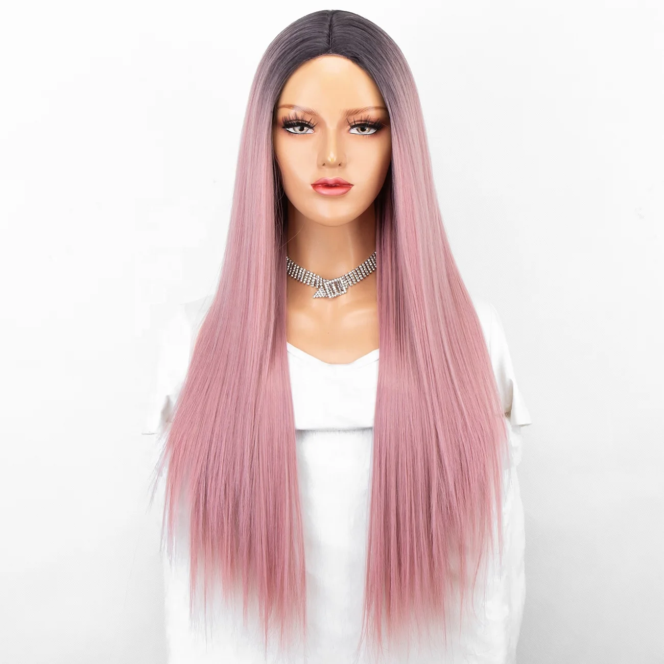 Aliblisswig Hight Quality Heat Resistant Fiber Long Straigh 30 Inch Synthetic Wig Dark Root Ombre Pink Synthetic Hair Wigs
Aliblisswig Hight Quality Heat Resistant Fiber Long Straigh 30 Inch Synthetic Wig Dark Root Ombre Pink Synthetic Hair Wigs