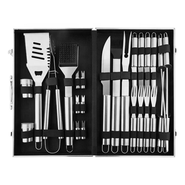 RTS Stainless Steel 16 pieces in Case Grill BBQ Barbecue Tool Set in Aluminum Case, Customized
RTS Stainless Steel 16 pieces in Case Grill BBQ Barbecue Tool Set in Aluminum Case, Customized
