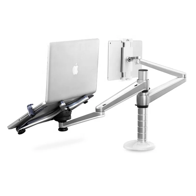 Double Lazy People Laptop Stand Aluminum Alloy Desktop Multifunction Dual Arm Tablets Holder Rotation, Silver
Double Lazy People Laptop Stand Aluminum Alloy Desktop Multifunction Dual Arm Tablets Holder Rotation, Silver