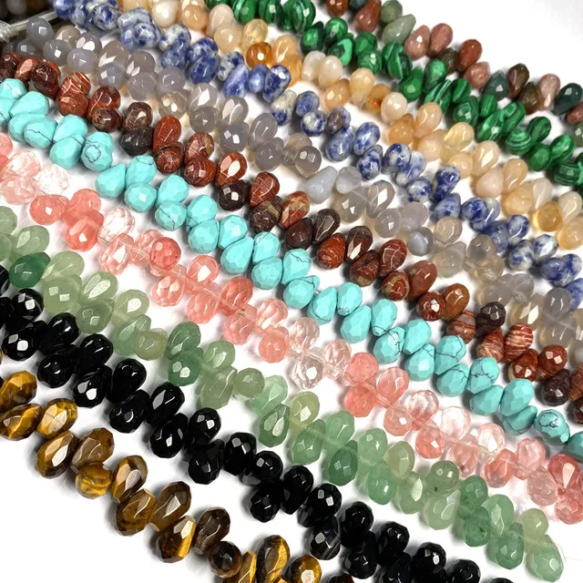Wholesale 8*12mm Faceted Water Drop Shape Loose Stone Spacer Beads For Jewelry Making DIY Bracelet
Wholesale 8*12mm Faceted Water Drop Shape Loose Stone Spacer Beads For Jewelry Making DIY Bracelet