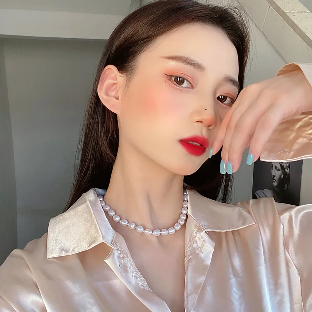 Elegant lady fashion accessories irregular clavicle chain choker white pearl necklace for women wedding gift party
Elegant lady fashion accessories irregular clavicle chain choker white pearl necklace for women wedding gift party