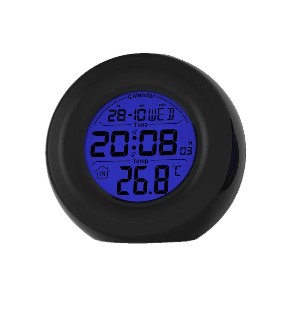 Alarm Clock Temperature Weather Station Round Mini Digital Clock for Car, White,yellow,blue,pink,black
Alarm Clock Temperature Weather Station Round Mini Digital Clock for Car, White,yellow,blue,pink,black