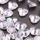 Wholesale High Quality Cubic Zirconia White Heart Diamond Cut Zircon Gems Synthetic CZ Stone