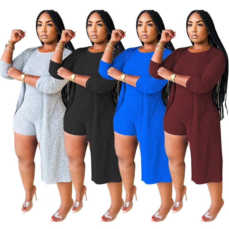 Summer Plus Size Ladies Casual Short Jumpsuit And Jacket Set Women 2 Piece Set Clothing, Pink, gray, black, blue, wine red, dark green, light blue
Summer Plus Size Ladies Casual Short Jumpsuit And Jacket Set Women 2 Piece Set Clothing, Pink, gray, black, blue, wine red, dark green, light blue