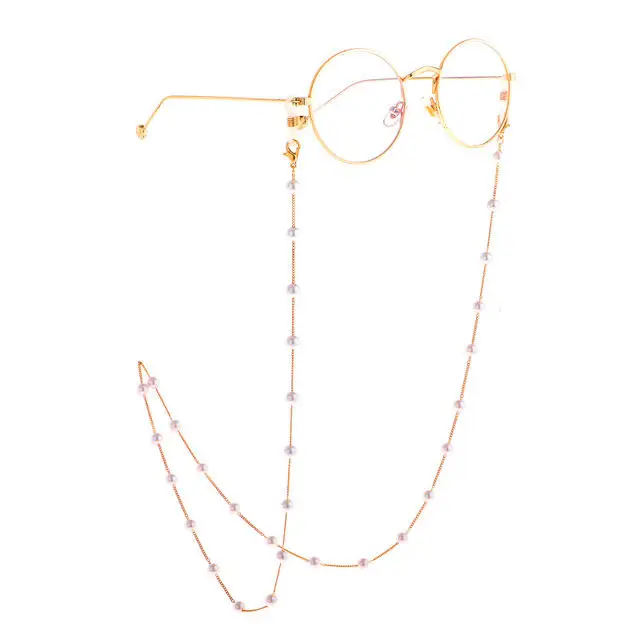 Hot sale simple 8mm Pearl Eyeglass chain Fashion Sunglasses Chain For Girl 
Hot sale simple 8mm Pearl Eyeglass chain Fashion Sunglasses Chain For Girl