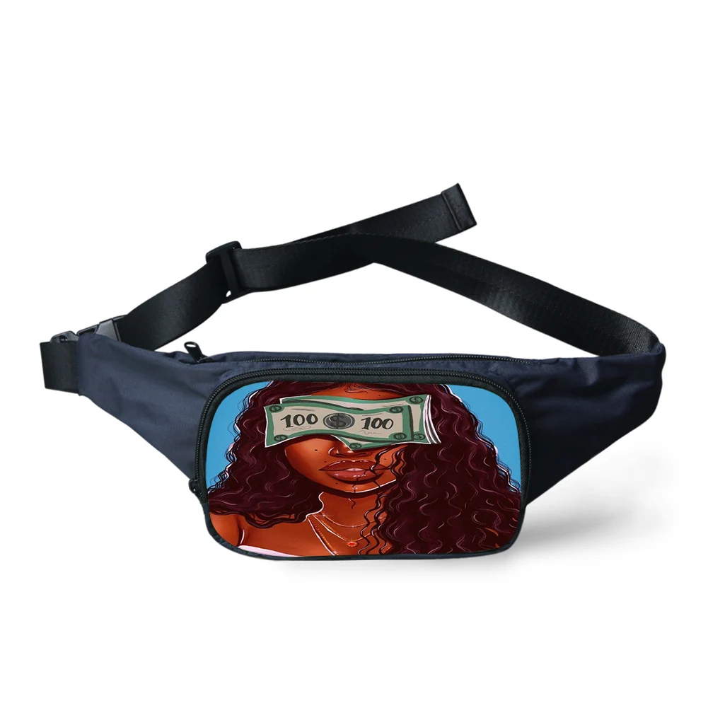 Fanny Pack Women Black Girls Magic African Waist Packs Ladies Waist Bags with Zipper Females Belt Bag Money Bag, Customized
Fanny Pack Women Black Girls Magic African Waist Packs Ladies Waist Bags with Zipper Females Belt Bag Money Bag, Customized