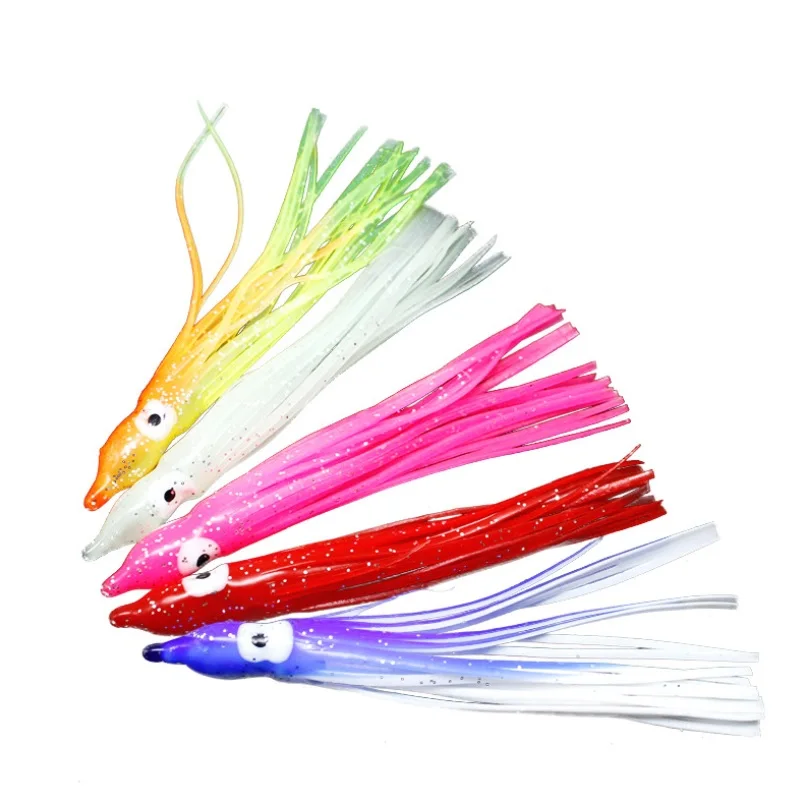 High Quality Soft Colorful Round Head Soft Octopus Skirts Lure Plastic Fishing Lure Catch Squid Lures, 5colors
High Quality Soft Colorful Round Head Soft Octopus Skirts Lure Plastic Fishing Lure Catch Squid Lures, 5colors
