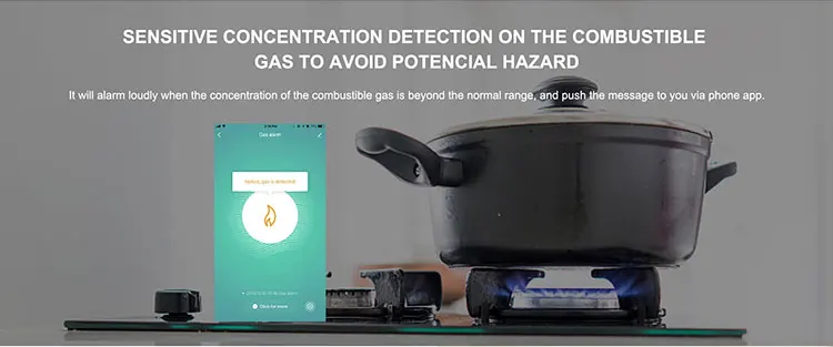 Remote zigbee smart home automation safety system combustible gas sensor housing - ANKUX.COM