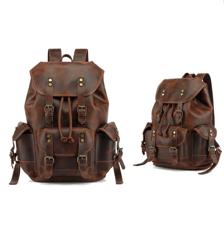 Leather Rucksack Custom Backpack Bag Travelling Brand Drop Shipping Man Backpacks One Piece Outdoor Camping Hiking Backpack
Leather Rucksack Custom Backpack Bag Travelling Brand Drop Shipping Man Backpacks One Piece Outdoor Camping Hiking Backpack