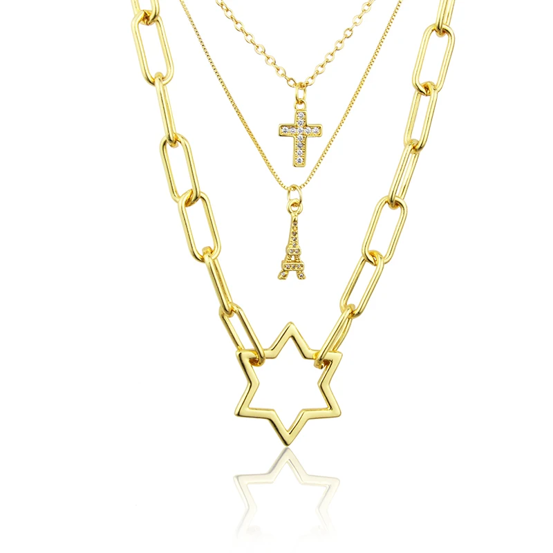 New Design Fashion Gold Plated Pendant Necklace DIY Cross Tower Tag Accessories High Quality Jewelry Gift, Golden
New Design Fashion Gold Plated Pendant Necklace DIY Cross Tower Tag Accessories High Quality Jewelry Gift, Golden
