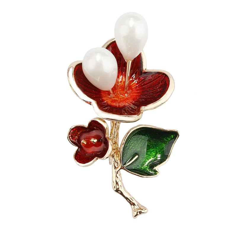 Pearl Three-dimensional Flower Painting Oil Brooches for Women Enamel Pins Fashion Jewelry Plant Style Pearl Flower Brooches
Pearl Three-dimensional Flower Painting Oil Brooches for Women Enamel Pins Fashion Jewelry Plant Style Pearl Flower Brooches