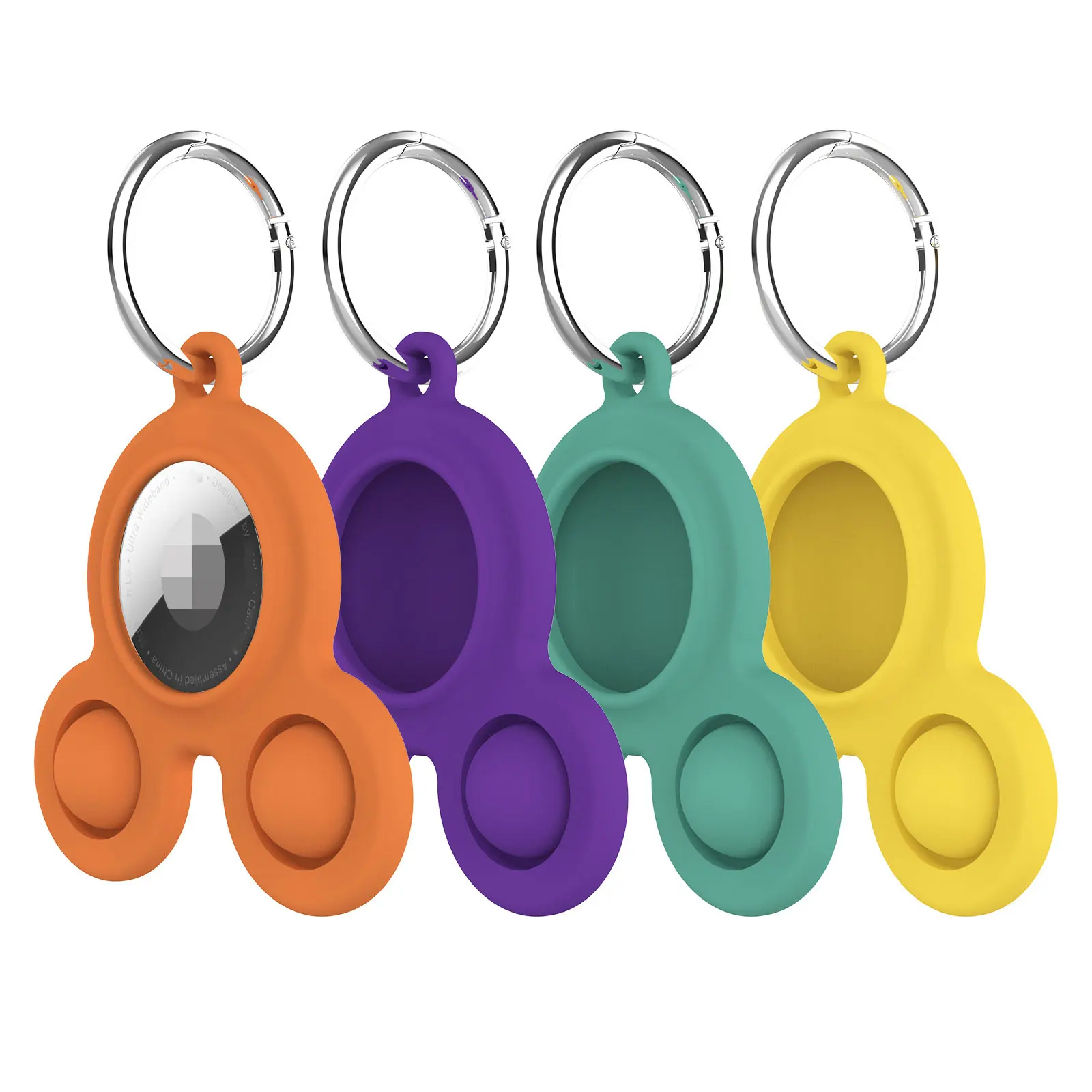 Wholesale hot popular pop fidget toys anti-lost device keychain silicone protective cover suitable for Apple Airtags case, Yellow, purple, blue, green, etc
Wholesale hot popular pop fidget toys anti-lost device keychain silicone protective cover suitable for Apple Airtags case, Yellow, purple, blue, green, etc