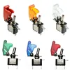 6 color 12V 20A Auto Car Vichel Led Toggle Switch With Safety Cover Guard Red Blue Green Yellow White