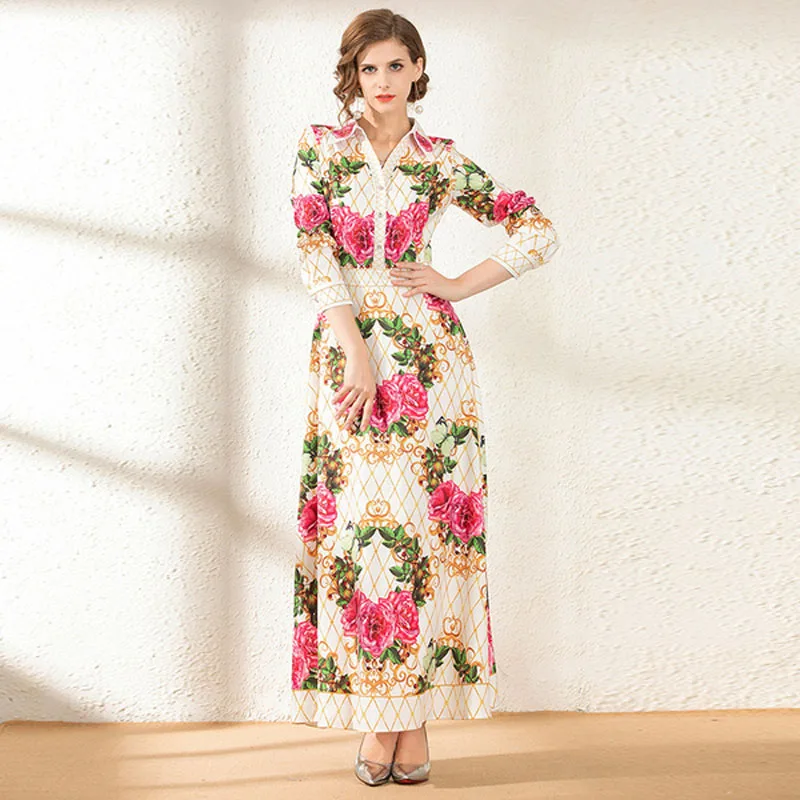 QP3565075 European Women's Lapel Lapel Long Sleeve Retro Print Waist Long Swing Dress
QP3565075 European Women's Lapel Lapel Long Sleeve Retro Print Waist Long Swing Dress