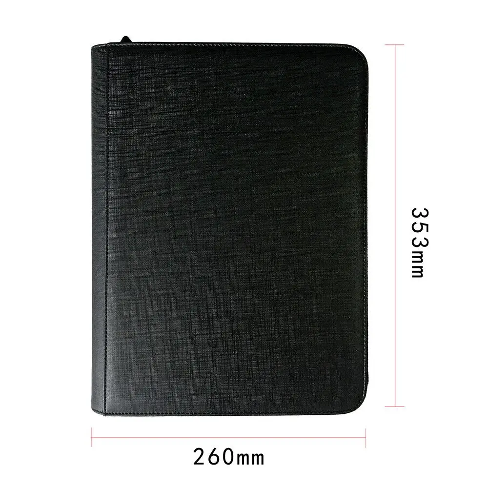 9 Pocket Cards Album 360 Side Loading Double Side Holder PU Cover Non-woven Edge Cover with Zipper Collector
9 Pocket Cards Album 360 Side Loading Double Side Holder PU Cover Non-woven Edge Cover with Zipper Collector