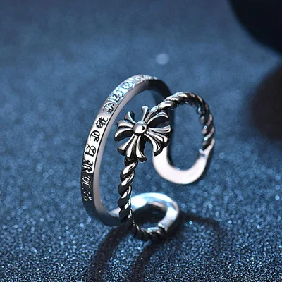 Fashion personality European and American retro cross ring unixex, As picture
Fashion personality European and American retro cross ring unixex, As picture