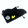 Comfortable Luxury Fashion Memory Foam Sleep Covers 3D Eye Mask With Ear Plugs and carry bag