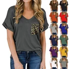 Custom 2020 Casual Tees Tops V Neck Loose Women T Shirts Manufacturer