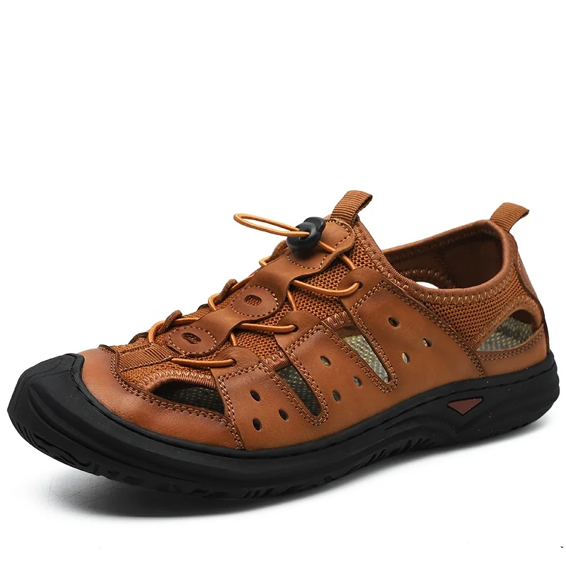 China Wholesale in Stock Hollow Out Strap Breathable Leather Sandals Beach Shoes Water Shoes
China Wholesale in Stock Hollow Out Strap Breathable Leather Sandals Beach Shoes Water Shoes